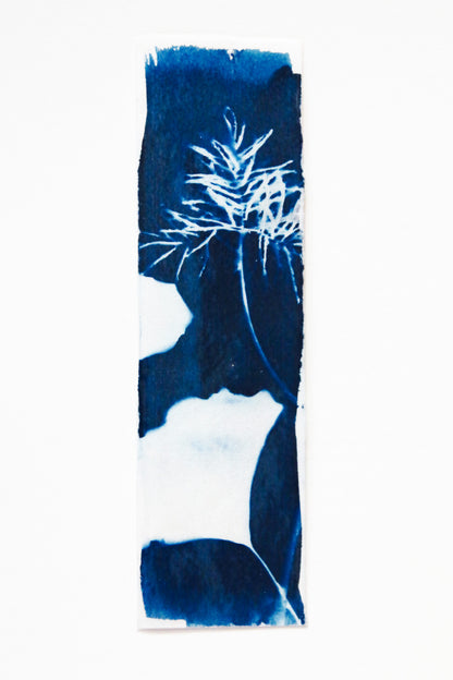 HANDMADE CYANOTYPE BOOKMARKS -  NATURE