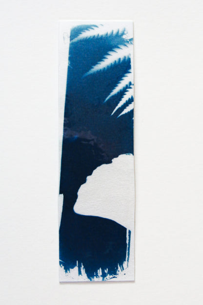 HANDMADE CYANOTYPE BOOKMARKS -  NATURE