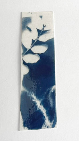 HANDMADE CYANOTYPE BOOKMARKS -  NATURE