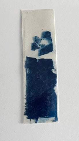 HANDMADE CYANOTYPE BOOKMARKS -  NATURE