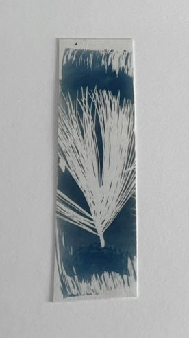 HANDMADE CYANOTYPE BOOKMARKS -  NATURE