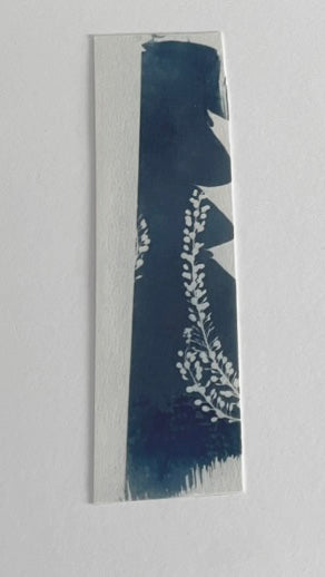 HANDMADE CYANOTYPE BOOKMARKS -  NATURE