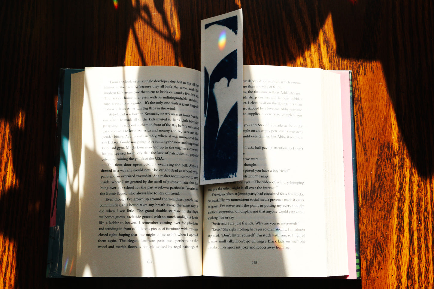 HANDMADE CYANOTYPE BOOKMARKS -  NATURE