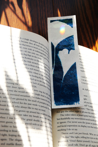 HANDMADE CYANOTYPE BOOKMARKS -  NATURE